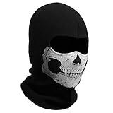 Aikuer Black Balaclava Ghosts Skull Full Face Mask, Windproof Ski Mask Motorcycle Face Masks Tactical Balaclava Hood for Men Women Youth Halloween Cosplay Outdoor Sport Cycling Skiing Hiking