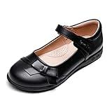 DREAM PAIRS Girls School Uniform Shoes Mary Jane Dress Flats,Size 13 Little Kid,Black/PU,SDFL2210K