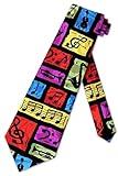 Steven Harris Music Ties Mens Instrument Necktie Colorful Musical Tie for Men Music Note Neckties
