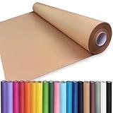 PerkHomy 36" x 1,440" (120') Brown Kraft Paper Roll for Craft Bulletin Board Paper Kids Art Table Covering Crafting Gift Wrapping Bouquet Packing Parcel 70GSM 50LB (Brown, 36" x 120')