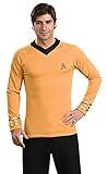 Rubies Mens Classic Star Trek Deluxe Captain Kirk Shirt Adult Costume Top, Gold, X-Large US