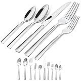 45-Piece Silverware Flatware Cutlery Set Service for 8, Durable Stainless Steel Tableware in Ergonomic Design Size and Weight, Dishwasher Safe