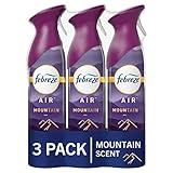 Febreze Air Mist Air Freshener Spray, Odor-Fighting Room Spray, Air Fresheners for Home and Bathroom and Kitchen, Aerosol Can, Mountain Scent, 8.8oz, 3 Count