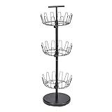 Household Essentials 3-Tier Shoe Storage Tree, Matte Black