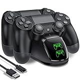 PS4 Controller Charger Dock Station with Charging Cable,1.8Hour Fast-Charging PS4 Controller Charger Station for PlayStation 4 Remote, Replacement for PlayStation 4 Controller Charger Adapter