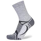 Balega Ultralight Lightweight Performance Crew Athletic Running Socks for Men and Women (1 Pair), Grey/White, Large