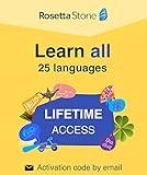 Rosetta Stone Learn UNLIMITED Languages | Lifetime Access - Learn 24 Languages | PC/Mac/iOS/Android Online Code