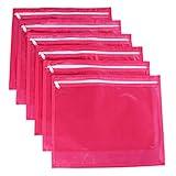 KRUM Single Saree Cover/Suit Packing 12 Piece Transparent Flower Cloth Packing Bag Organizer for Wardrobe Storage or Wedding Gifting ., Pink, 37 cm x 2 cm x 43 cm, Travel Accessories