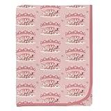 KicKee Print Swaddle Blankets, Silky Soft Baby Blanket, 40” x 29” (Baby Rose Fair Carousel - One Size)