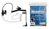 MaximalPower RHF 617-1N 3.5mm RECEIVER/LISTEN ONLY Surveillance Headset Earpiece with Clear Acoustic Coil Tube Earbud Audio Kit For Two-Way Radios, Transceivers and Radio Speaker Mics Jacks , Black