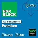 H&R Block Tax Software Premium 2024 Win/Mac with Refund Bonus Offer (Amazon Exclusive) [PC/Mac Online Code]