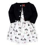 Hudson Baby Baby Girls' Quilted Cardigan and Dress, Winter Bear, 12-18 Months