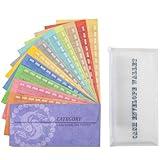 L LIKED Money Plastic Envelopes for Cash, Colored Cash Envelopes for Budgeting and Saving, 1 Zip Envelope and 12 Expense Tracking Budget Sheets, Waterproof and Tear-Resistant.