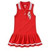 Disney Minnie Mouse Girls Sleeveless Tennis Dress for Toddler and Big Kids Red