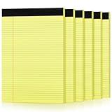 6 Pack Yellow Legal Pads 8.5 x 11 College Ruled Lined Writing Note Pads 8.5 x 11 Narrow Ruled Yellow Paper Pads 8.5 x 11 Legal Pad 8.5 x 11 Pads of Paper 30 Sheets Writing Pad Legal Notepads 8.5 x 11