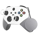 eXtremeRate ASR Version Redesigned Shell for Xbox Core Controller - Performance Rubberized Grip, Anti Sticks Rubbing Rings - Custom Faceplate for Xbox Series X & S Controller - White & Gray