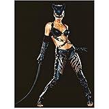 Halle Berry 8 inch x 10 inch Photograph Catwoman (2004) Standing w/Whip Black Background kn