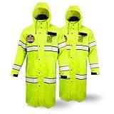 KwikSafety - Charlotte, NC - TORRENT TRENCH High Visibility Rain Gear - 2 PACK - Class 3 ANSI OSHA Reflective Weather Proof Hi Vis Safety Jacket/Yellow Large