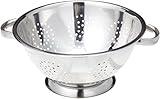 EXCELSTEEL Heavy Duty Stainless Steel Colander 5 Qt | Easy Grip Handles | Self-Draining Base | Mirror Polished | Dishwasher Safe | Pack of 1