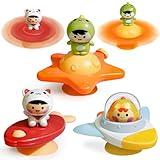 BEESTECH Suction Cup Spinner Toys for 1 2 3 Years Old Boys Girls, Bath Toys for Toddlers 1-3, Travel Toys for Kids Car Rides Flight Trip, Novelty Spinning Top for Baby Gifts