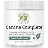 Wholistic Pet Organics Canine Complete Multivitamin for Dogs - 1 Lb - Nutrient-Rich Dog Food Supplements & Vitamins - Dog Supplement Powder for Immune System, Skin, Coat & Overall Health