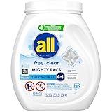 all Unit Dose Laundry Detergent, Mighty Pacs, Free Clear, 80 Count