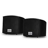 Acoustic Audio AA321B Mountable Indoor Speakers 400 Watts Black Bookshelf Pair