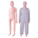 VEVOR Nursing Training Manikin, Male Life Size Demonstration Human Manikin for Nursing Training, Multifunctional Education Teaching Model Supplies, PVC Anatomical Mannequin Body Care Simulator Model
