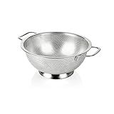 Gulex Colander Stainless Steel 3-Quart, Strainer for Kitchen Food, Dishwasher Safe