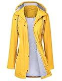 Women Raincoat Lightweight Active Wear Quick-drying Junior Casual Fashion Rain Jacket Outdoor Waterproof Jacket Yellow M