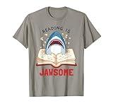 Reading Is Jawsome Bookworm Shark Book Lover Gift For Kids T-Shirt