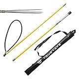 Trubrave – Kontos – Spearfishing Pole Fiberglass for Scuba Diving Pole Spear 2 Piece Hawaiian Sling Pole - M6 Prong Barb Paralyzer Tips Lionfish & Travel Bag (1 Prong)