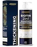 Biotin 2 in 1 Shampoo and Conditioner Men & Women Biotin Shampoo and Conditioner for Thinning Hair Treatment Women & Mens Shampoo and Conditioner 2 in 1 Biotin for Hair Growth Shampoo Conditioner Set