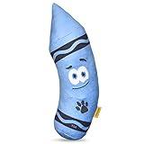 Crayola for Pets Large Blue Aromathera-Play Plush Squeaker Crayon Dog Toy in Pup-Visible Colors Dogs See Best, 12” Rosemary Scent, Blue Plush Crayon Rosemary Scented Dog Toy with Soothing Scents