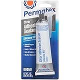 Permatex 80050 Clear RTV Silicone Adhesive Sealant, 3 oz