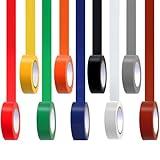 Romeda 9 Pack Coloured Electrical Tape, Electrical Tape Colours Water, Sun, and Oil Resistant, Electrical Tape is Suitable for Most Domestic, Commercial, and Industrial environments.