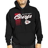 Team Fan Apparel NFL Adult Unisex Retro Script Ultra Soft Fleece Hooded Sweatshirt, Officially Licensed Football Performance Hoodie (Kansas City Chiefs - Black, Adult Large)