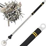 Greeily Telescoping Magnet Stick, 35" to 60" Magnetic Sweeper for Retrieving Nails and Metal Objects Magnetic Pickup Tool Made of Stainless Steel Tube Sponge Handle