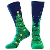 BISOUSOX Mens Christmas Socks Crazy Funny Dress Colorful Novelty Warm Winter Socks Christmas Gifts for Men Women