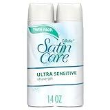 Gillette Satin Care Ultra Sensitive Shave Gel for Women, Pack of 2, 7oz Each, Frangrance Free