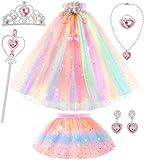 BesJonie Princess Dresses for Girls 4-6,Princess Dress Up Clothes Cape Skirt Toys for Girls,Easter Birthday Gift for Girl 3-6