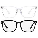 Pro Acme Non-prescription Glasses Frame Clear Lens Eyeglasses (Crystal + Matte Black)