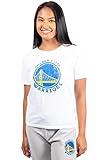 Ultra Game NBA Official Women's Soft Vintage Distressed Graphics T-Shirt, Golden State Warriors, White, Large