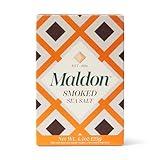 Maldon Salt, Smoked Sea Salt Flakes, 4.4 oz (125 g), Kosher, Natural, Gently Smoked Over Oak, Handcrafted, Gourmet, Pyramid Crystals