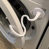 Front Load Washer Door Prop and Stopper - Magnetic Washing Machine Door Holder with 2.6-Inch Magnet Base, Removable Washer Door Stopper Keep Washer Door Open to Prevent Odors (White)