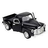 Toyvian Metal Classic Cars Model Die Cast Old Pickup Truck Figurine Alloy Vintage Collectible Toy Car Mini Car Photo Prop for Home Desk Cabinet Bookshelf Black