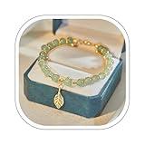 Todays Daily Deals Clearance 14k Gold Plated Jade Butterfly Crystal Glass Bracelet For Women Chinese Style Jade Bead Bracelet Gifts For Her Him same day delivery items