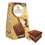 Ferrero Rocher Premium Milk Hazelnut chocolate squares, Individually Wrapped Chocolates, Great for Sharing or Gifting, 3.7 oz