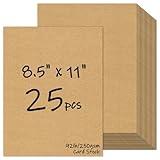 25 Sheets Brown Cardstock 8.5 x 11, 92lb/250gsm Kraft Card Stock Paper, Heavy Cardstock Printer Paper for Invitations, Scrapbooking, Crafts, Diy Cards, Decoration