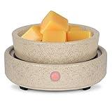 nawaza Ceramic Wax Melt Warmer Fragrance, 3 in1 Electric Candle Wax Warmer，Scented Wax Melt Wax Cubes Melter Fragrance Warmer for Home,Office,Gift (Beige)…